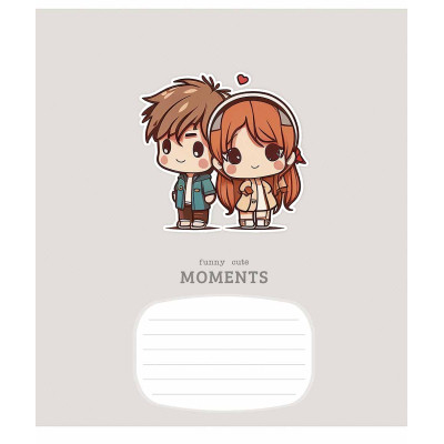 Зошит Школярик Fany cute momen 12 аркушів лінія (012-3267L)