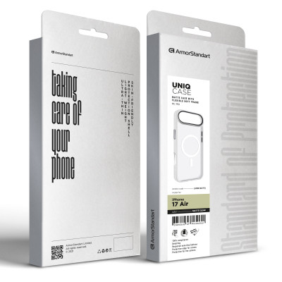 Чохол до мобільного телефона Armorstandart Uniq MagCase Apple iPhone 17 Air Matte Clear (ARM86279)