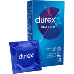 Презервативи Durex Classic латексні з силіконовою змазкою (класичні) 12 шт. (5010232954243)