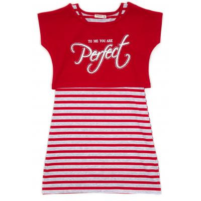 Плаття дитяче Breeze в смужку з топом (12358-134G-red)