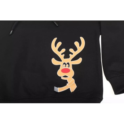 Кофта дитяча Toontoy худи з оленем (22161-140-black)