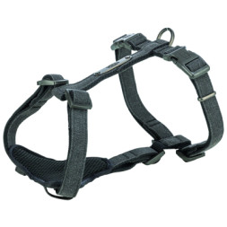 Шлея для собак Trixie CityStyle H-harness Бавовна XS–S 30–44 см 10 мм Чорна (4053032682580)
