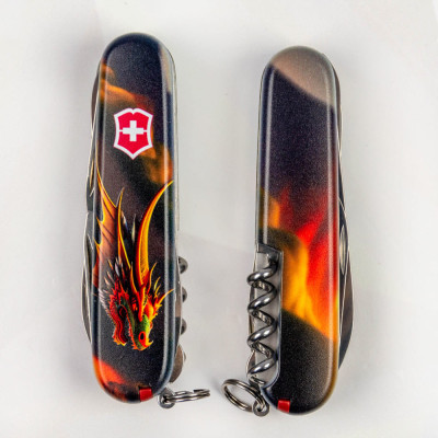 Ніж Victorinox Huntsman Zodiac 91 мм Фантастичний дракон (1.3713.3_Z3210p)