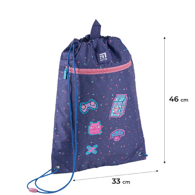 Сумка для взуття Kite Pixel Love Фіолетова (K24-601M-5)
