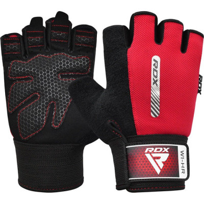 Рукавички для фітнесу RDX W1 Half Red Plus S (WGA-W1HR-S+)