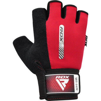 Рукавички для фітнесу RDX W1 Half Red Plus S (WGA-W1HR-S+)