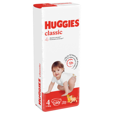 Підгузки Huggies Classic 4 (7-18 кг) Jumbo 50 шт (5029053543147)