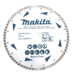 Круг відрізний Makita алмазний по бетону та мармуру турбо 230x22.23 мм (D-52825)
