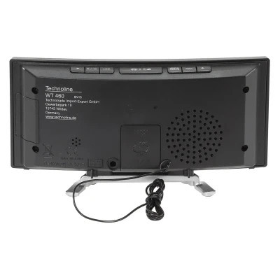 Настільний годинник Technoline WT460 Blue LED з радіо Black/Silver (DAS301824)