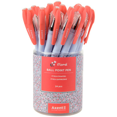 Ручка кулькова Axent Floral, синя (AB1049-37-A)