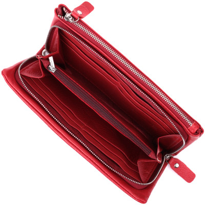 Гаманець ST Leather З натуральної шкіри Червоний (22526)