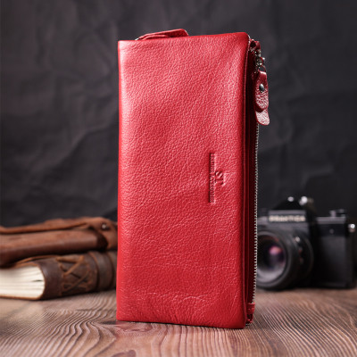 Гаманець ST Leather З натуральної шкіри Червоний (22526)