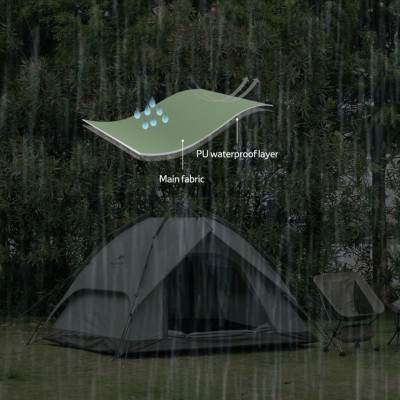 Намет Naturehike чотиримісний автоматичний NH21ZP008 темно-зелений (6976023920660)