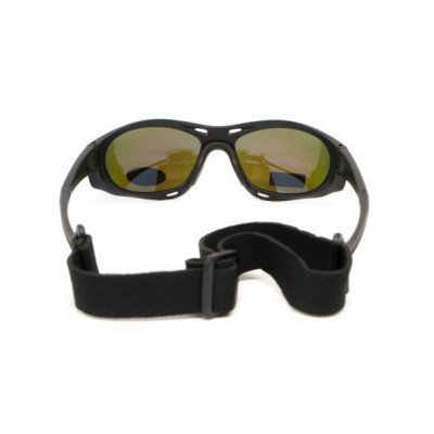 Сонцезахисні окуляри BluWater Hydro Polarized (G-Tech™ blue) Anti-Fog Сині дзеркальні в чорній оправі (BW-HYD-GTB12)