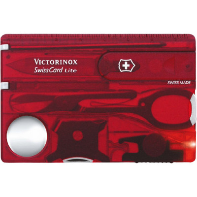 Ніж Victorinox SwissCard Lite Transparent Red (0.7300.T)