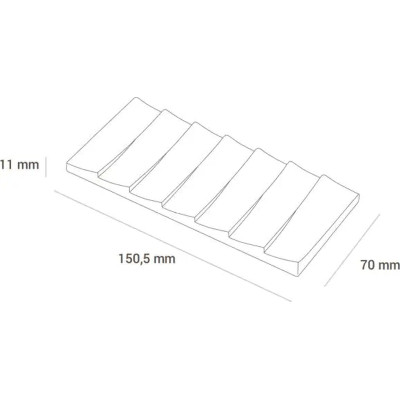Форма для шоколаду Silikomart Onda T 150x70 h11 мм 3 шт (CH002)