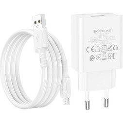 Зарядний пристрій BOROFONE BA74A Aspirer charger set(Micro) White (BA74AMW)