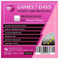 Протектор для карт Games7Days 70 х 70 мм, Square Small, 50 шт (PREMIUM) (GSD-027070)