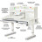Парта Mealux Montreal 2 WG (BD-670-2 WG з полицею)