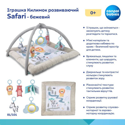 Дитячий килимок Canpol 0 Safari - бежевий (81/101)