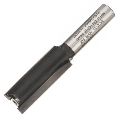 Фреза Bosch Professional пазова з двома лезами, Std, S8, D12, L32 (2.608.628.374)
