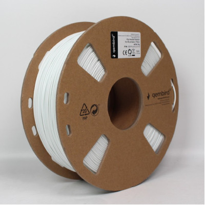 Пластик для 3D-принтера Gembird PLA Flexible, 1.75 мм, White (3DP-PLA-FL-01-W)