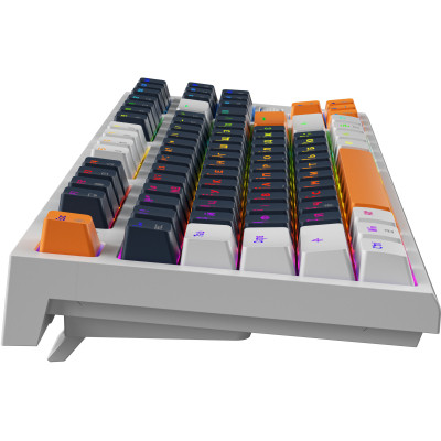 Клавіатура GamePro MK180W Hot-Swap Red Swich RGB USB UA White (MK180W)