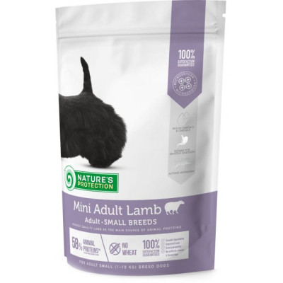 Сухий корм для собак Nature&#039;s Protection Mini Adult Lamb Small breeds 500 г (NPS45733)