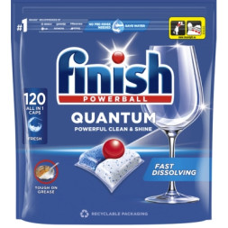 Таблетки для посудомийних машин Finish Quantum All in 1 120 шт. (5908252012114)