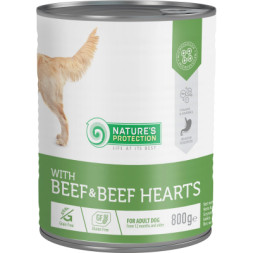 Консерви для собак Nature's Protection with Beef&amp;Beef Hearts 800 г (KIK45603)