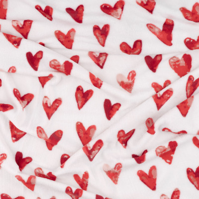 Плед Ardesto Flannel 160х200см, 100% поліестер, сердечка (ART0125PB)