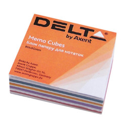 Папір для нотаток Delta by Axent &quot;MIX&quot; 80Х80Х20мм, glued (D8012)