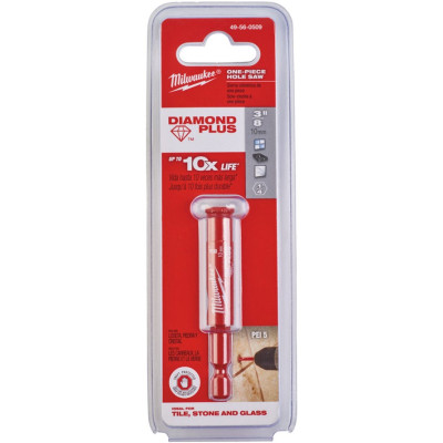 Коронка Milwaukee алмазна Diamond Plus 10мм, з хвостовиком (49560509)