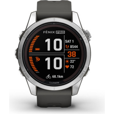 Смарт-годинник Garmin fenix 7S Pro Solar, Glass, SS w/Graphite band, GPS (010-02776-01)