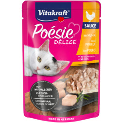 Вологий корм для кішок Vitakraft Poésie Délice pouch курка в соусі 85 г (4008239352842)