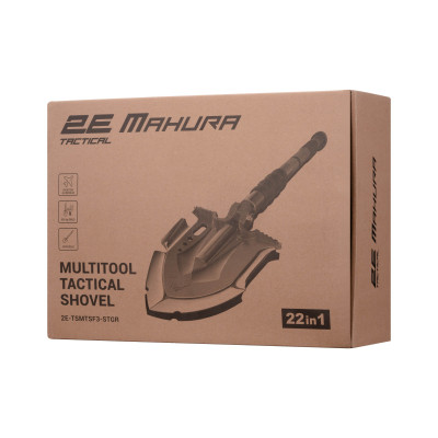 Тактична лопата 2E Mahura Steel Gray розбірна, 23в1, з сумкою у комплекті (2E-TSMTSF3-STGR)