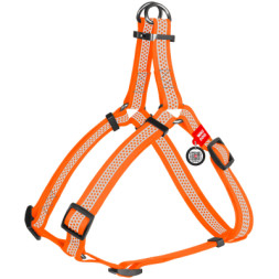 Шлея для собак WAUDOG Waterproof з QR паспортом XS Ш 15 мм Д 30-39 см помаранчева (26214)