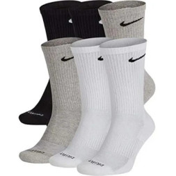 Шкарпетки Nike U NK ED PLS CSH CRW 6PR-132 SX6897-965 38-42 6 пар Білий/Чорний/Сірий (195241138732)