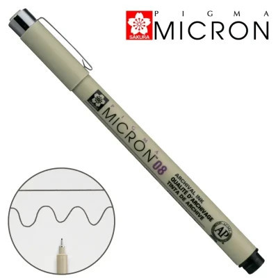 Лайнер Sakura Pigma Micron (0.8) 0,5 мм Чорний (084511318335)