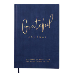 Книга записна Buromax Grateful А5 96 аркушів, без лініювання синій (BM.295019-02)