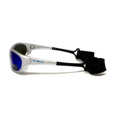 Сонцезахисні окуляри BluWater Hydro Silver Polarized (G-Tech blue) Anti-Fog Сині дзеркальні в сріблястій оправі (BW-HYDS-GTB12)