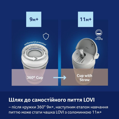 Поїльник-непроливайка Lovi 360 250 мл Night&amp;Day Fox (1/611)