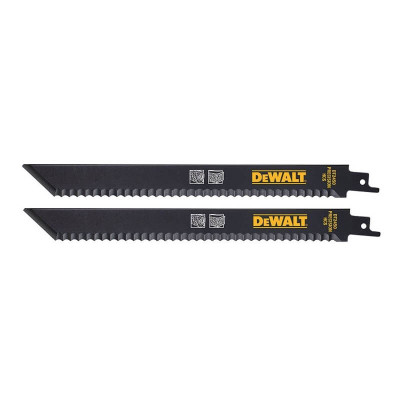 Полотно DeWALT для спец. матеріалів, точний різ, 225 мм, крок 6 TPI, 2 шт (DT2450)