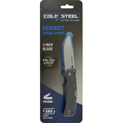 Ніж Cold Steel Verdict Spear Point Black (блістер) (CS-FL-C3SPSSZ)