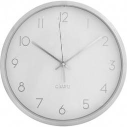 Настінний годинник Economix Promo TITANIUM металевий, срібний (E51810)