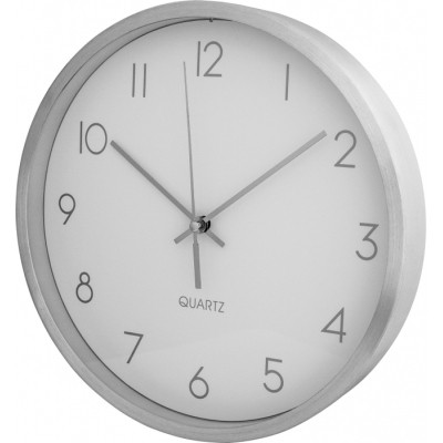 Настінний годинник Economix Promo TITANIUM металевий, срібний (E51810)