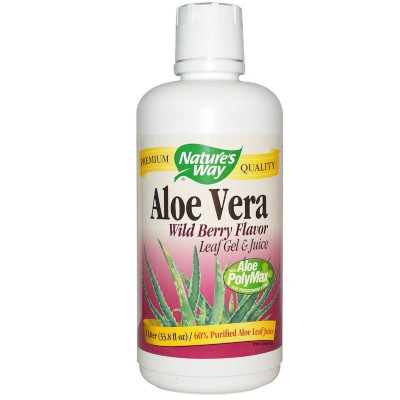 Трави Nature&#039;s Way Алое віра, гель і сік, смак лісової ягоди, Aloe Vera Leaf Ge (NWY14282)