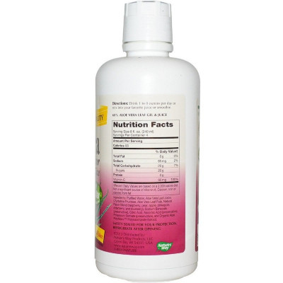 Трави Nature&#039;s Way Алое віра, гель і сік, смак лісової ягоди, Aloe Vera Leaf Ge (NWY14282)