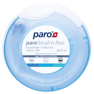Зубна нитка Paro Swiss brush&#039;n floss суперфлос 20 x 15 см (7610458017609)