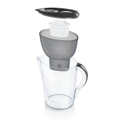 Фільтр-глечик Brita Marella Memo MXPro 2.4л (1.4л води) з фільтр-картриджем 3шт, графіт (1052796)